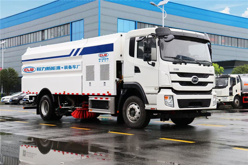 比亞迪T8新能源15方純電動(dòng)洗掃車具有路面清洗、路面清掃等功能