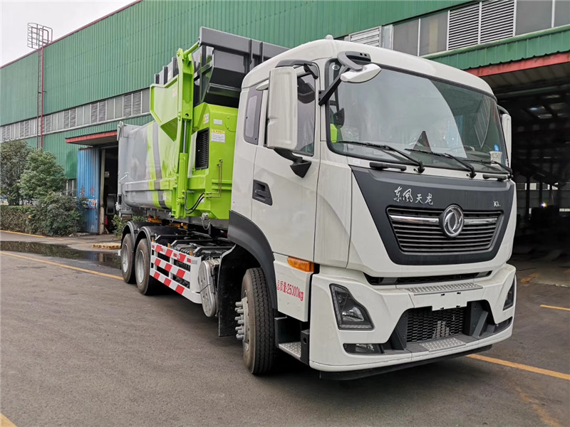 東風(fēng)天錦14方壓縮垃圾車全密封型，自行壓縮、自行傾倒